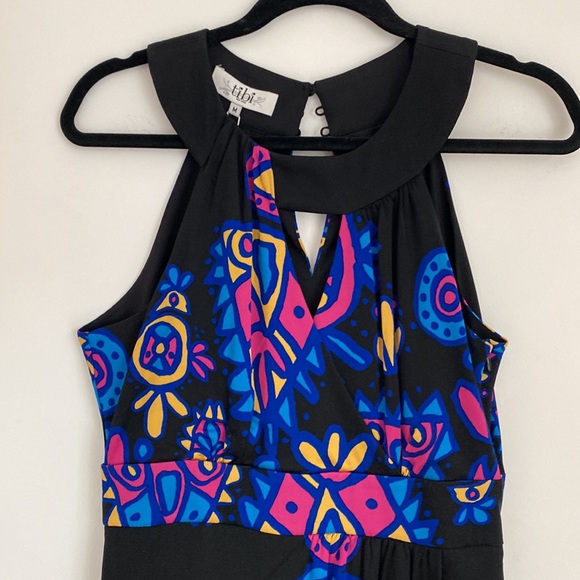 tibi New York Sleeveless Multi Print Silk Dress Medium NWT - Picture 2 of 16